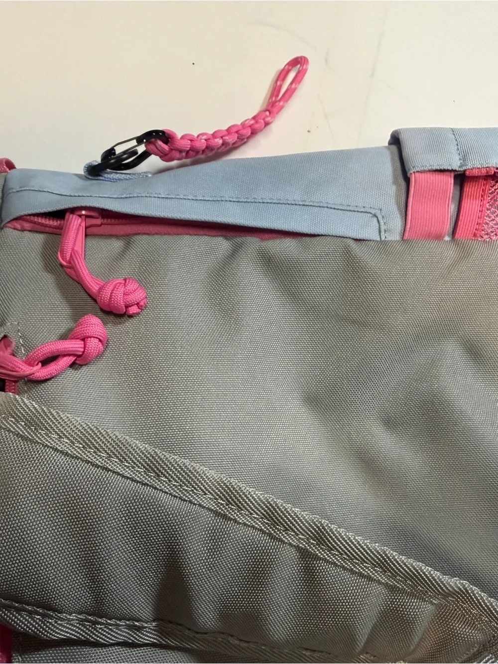 United By Blue Gray Backpack Tote with Pink & Tan Accents